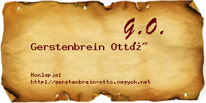 Gerstenbrein Ottó névjegykártya