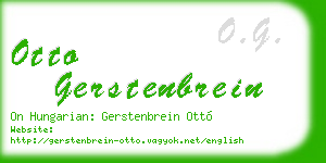 otto gerstenbrein business card