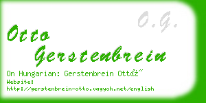 otto gerstenbrein business card